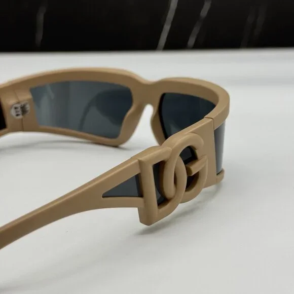 NEW DOLCE&GABBANA DG6198 329287 SQUARE SUNGLASSES DG6198 3292/87 BEIGE EYEWEAR Dolce & Gabbana DG6198 Beige Shield Sunglasses – Designer  main image 3